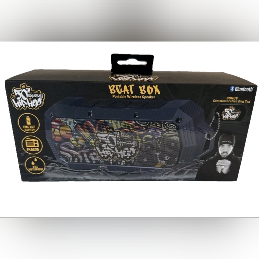 50th Anniversary Of Hip Hop Beat Box Portable Wireless Speaker